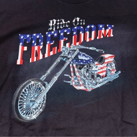 Choppers RIDE ON FREEDOM patriotic Biker tee size XL NWT - Picture 2 of 6